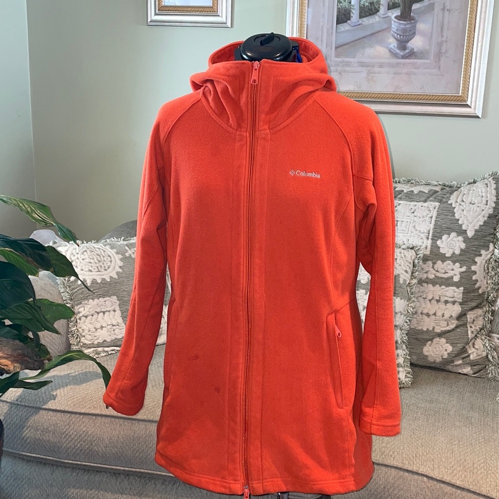 Orange Fleece Hiking Jacket